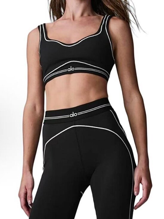 ALO Yoga Pants - NWT ALO Yoga Heart Throb Set 🤗 Airbrush Bra + High-Waist Throb Legging S-M